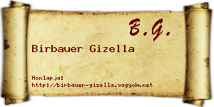 Birbauer Gizella névjegykártya
